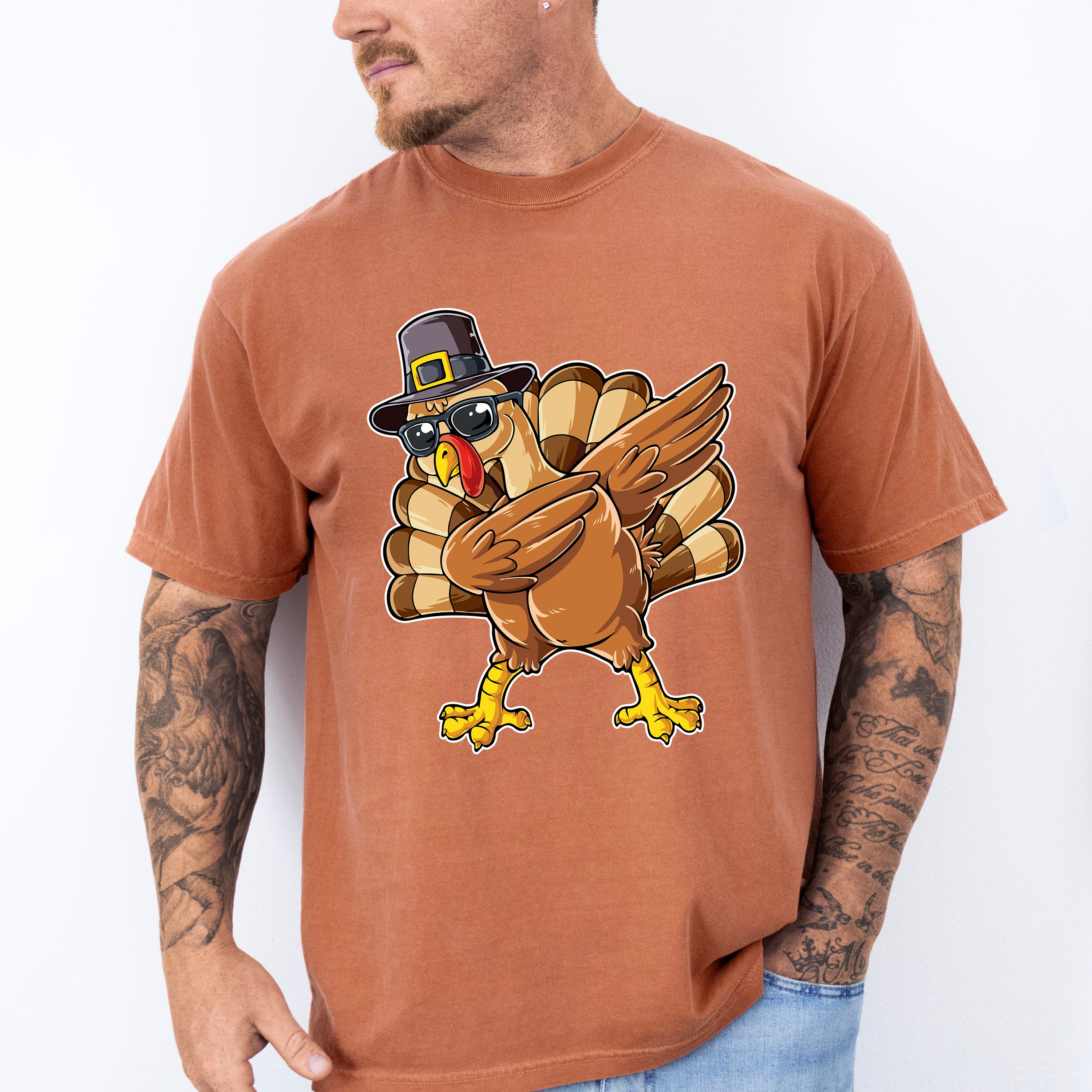 Turkey Dabbing - Thanksgiving Unisex Crewneck T-Shirt Sweatshirt Hoodie