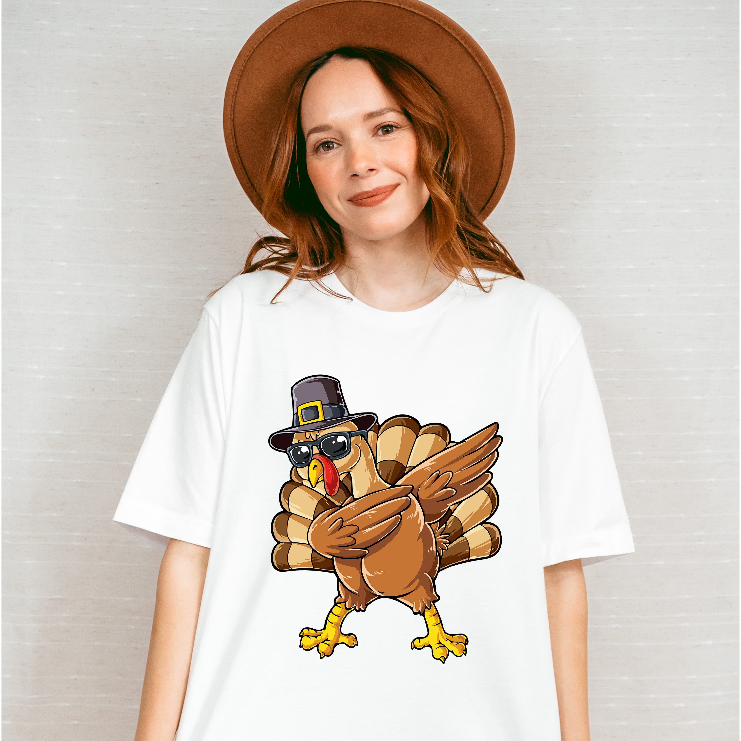 Turkey Dabbing - Thanksgiving Unisex Crewneck T-Shirt Sweatshirt Hoodie