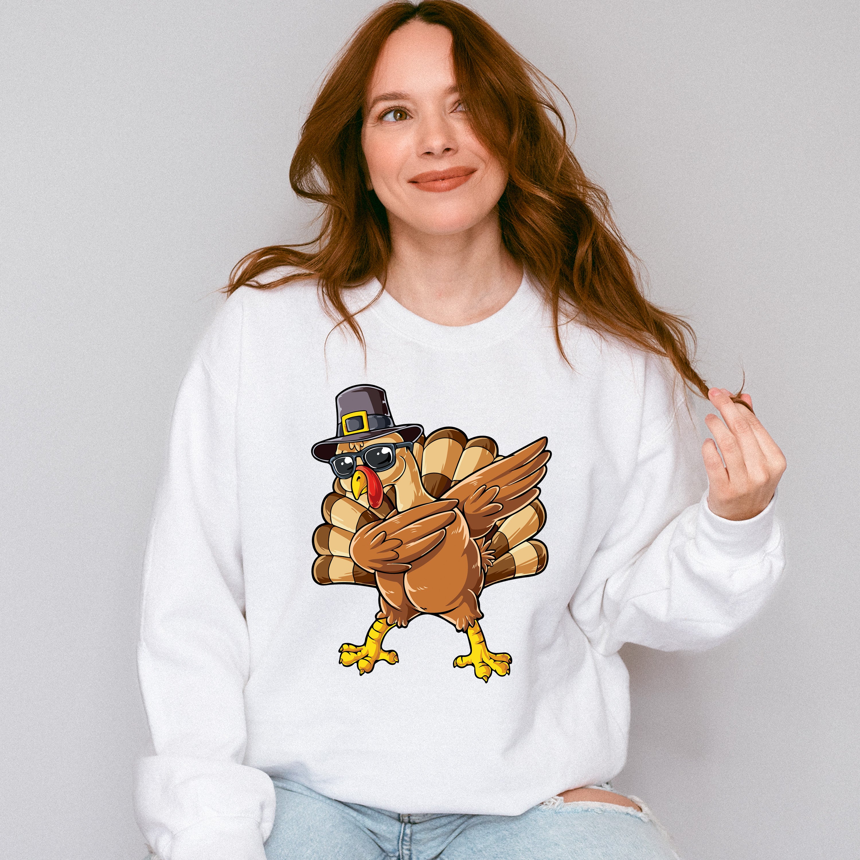 Turkey Dabbing - Thanksgiving Unisex Crewneck T-Shirt Sweatshirt Hoodie