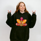 Turkey Football Yellow And Brown - Thanksgiving Unisex Crewneck T-Shirt Sweatshirt Hoodie