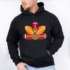 Turkey Football Yellow And Brown - Thanksgiving Unisex Crewneck T-Shirt Sweatshirt Hoodie