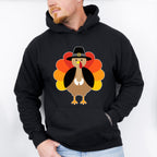 Turkey Fedora Gradient Design - Thanksgiving Unisex Crewneck T-Shirt Sweatshirt Hoodie