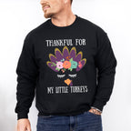 Thankful For My Turkeys Purple - Thanksgiving Unisex Crewneck T-Shirt Sweatshirt Hoodie