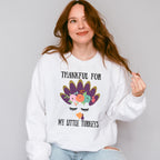 Thankful For My Turkeys Purple - Thanksgiving Unisex Crewneck T-Shirt Sweatshirt Hoodie