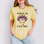 Thankful For My Turkeys Purple - Thanksgiving Unisex Crewneck T-Shirt Sweatshirt Hoodie