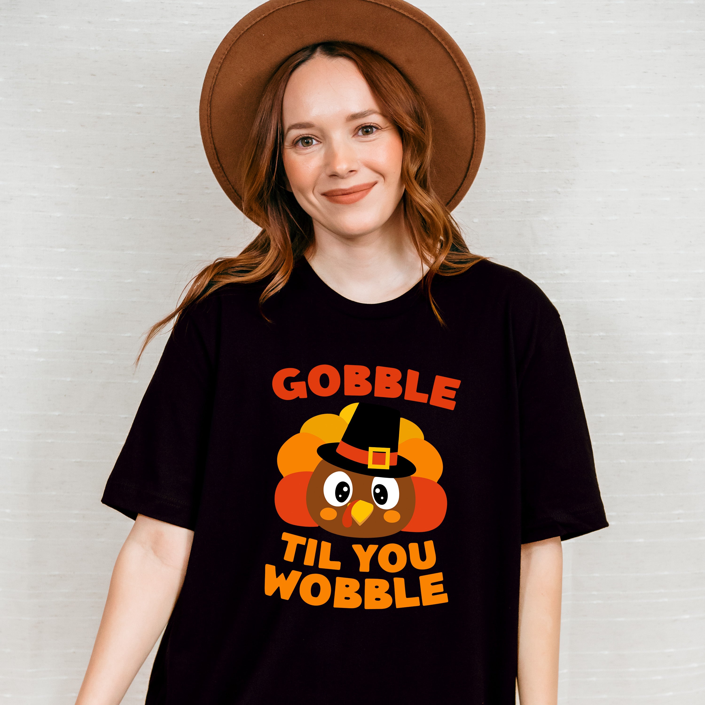 Gobble Til You Wobble - Thanksgiving Unisex Crewneck T-Shirt Sweatshirt Hoodie