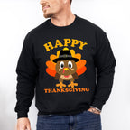Happy Thanksgiving Fedora Turkey - Thanksgiving Unisex Crewneck T-Shirt Sweatshirt Hoodie