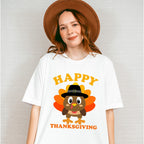 Happy Thanksgiving Fedora Turkey - Thanksgiving Unisex Crewneck T-Shirt Sweatshirt Hoodie