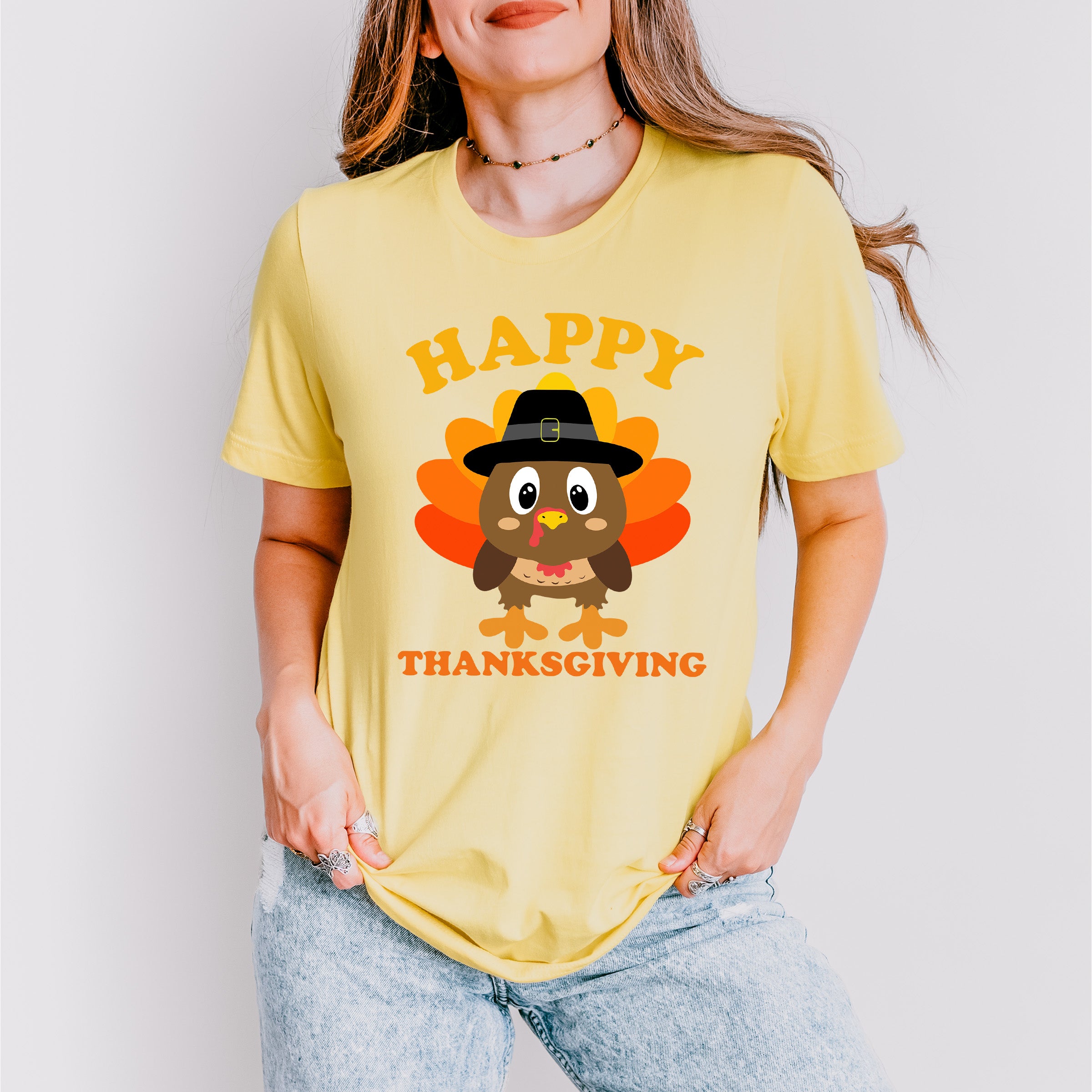 Happy Thanksgiving Fedora Turkey - Thanksgiving Unisex Crewneck T-Shirt Sweatshirt Hoodie
