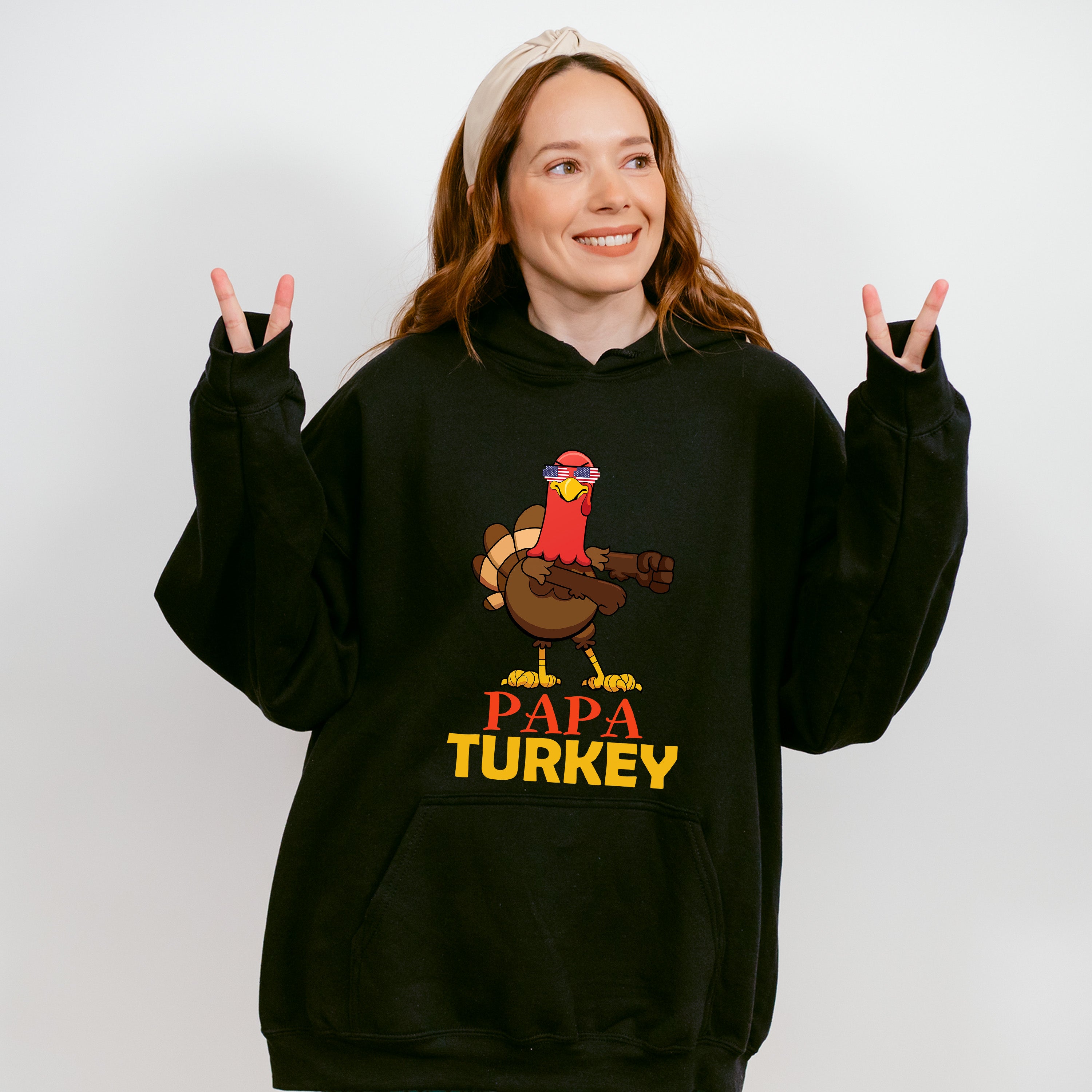 Papa Turkey - Thanksgiving Unisex Crewneck T-Shirt Sweatshirt Hoodie