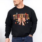 Thankful Orange Ribbon - Thanksgiving Unisex Crewneck T-Shirt Sweatshirt Hoodie