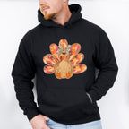 Cute Turkey Design - Thanksgiving Unisex Crewneck T-Shirt Sweatshirt Hoodie