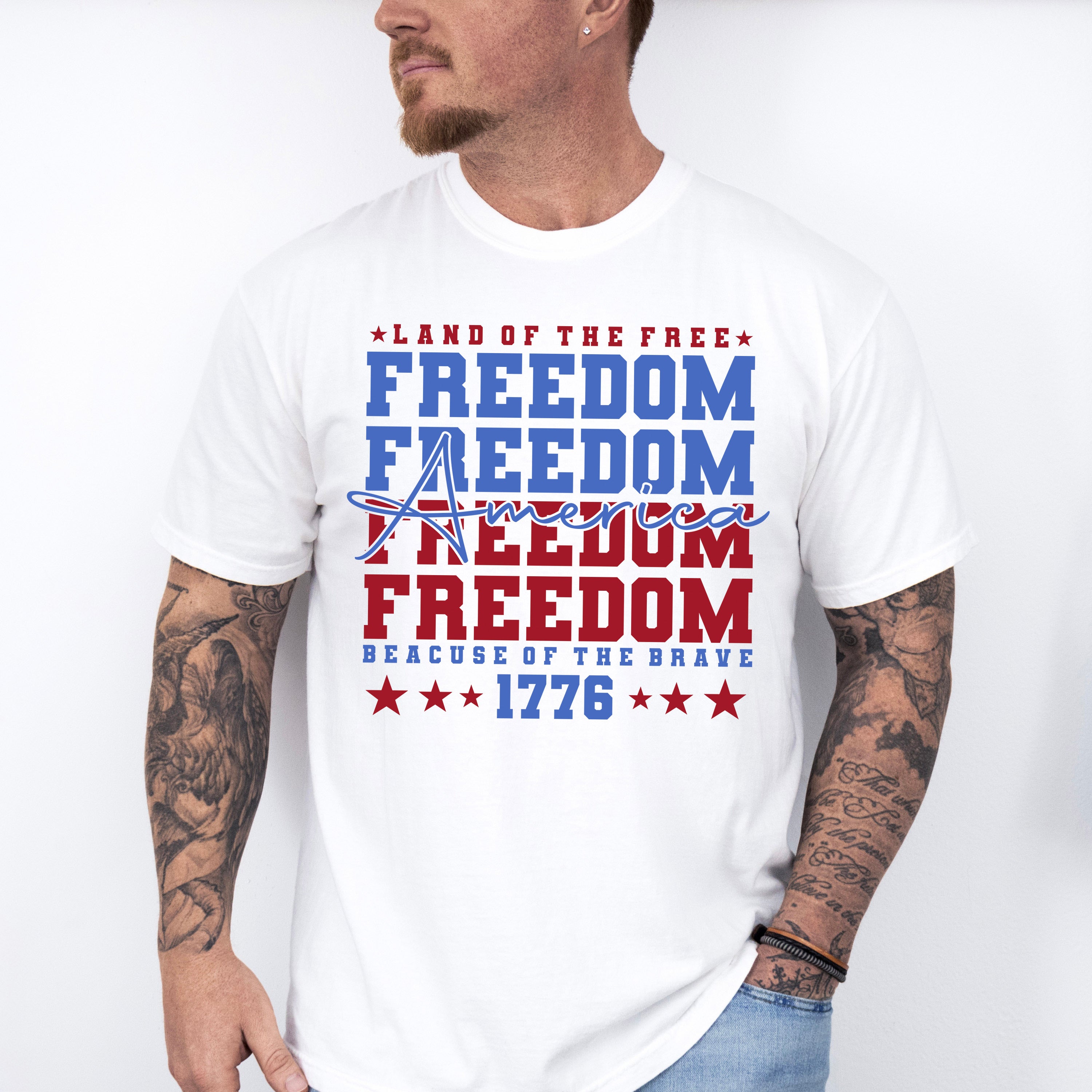 America Ribbon 4Th Of July Unisex Crewneck T-Shirt Sweatshirt Hoodie