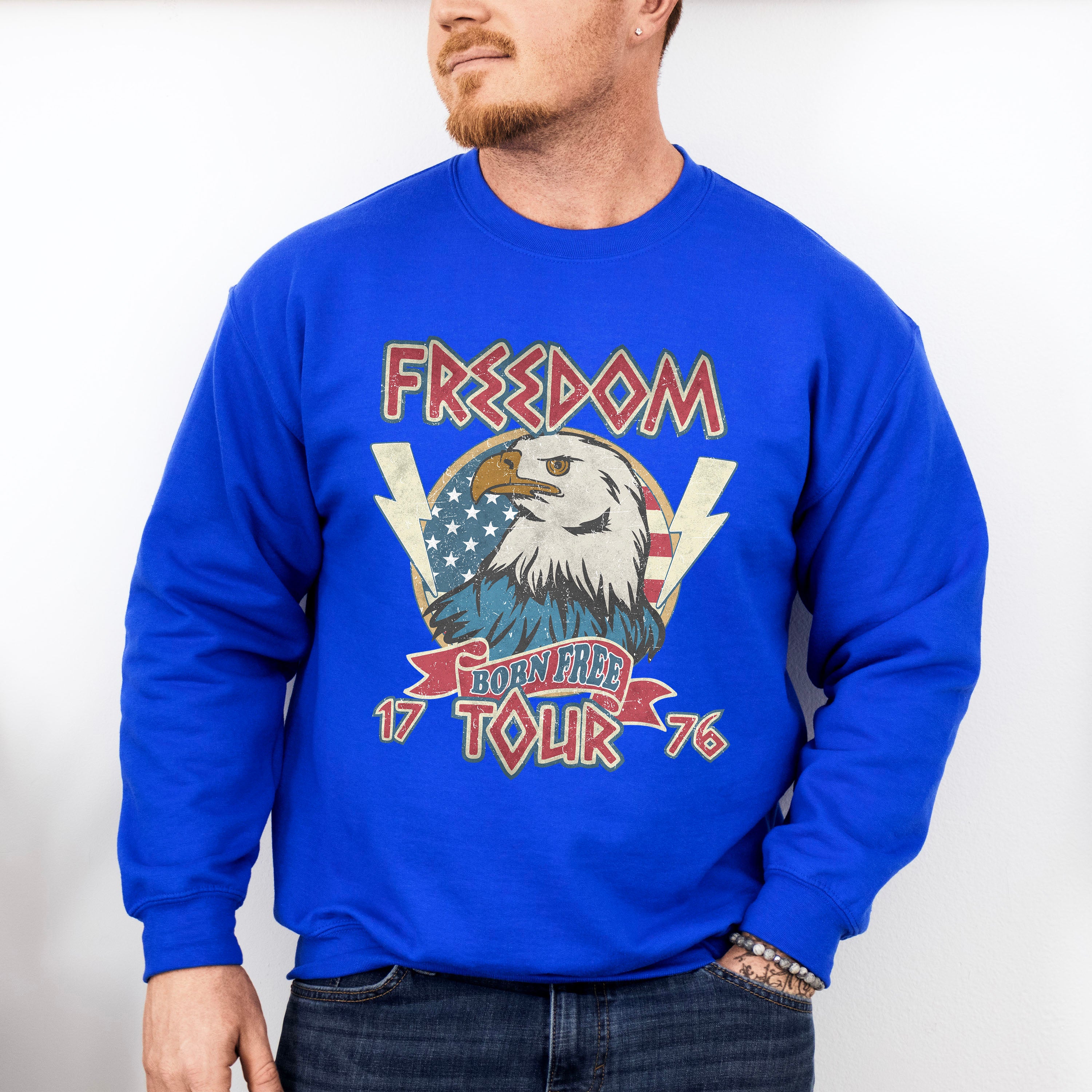 Freedom Born Free Tour - 4th Of July Unisex Crewneck T-Shirt Sweatshirt Hoodie