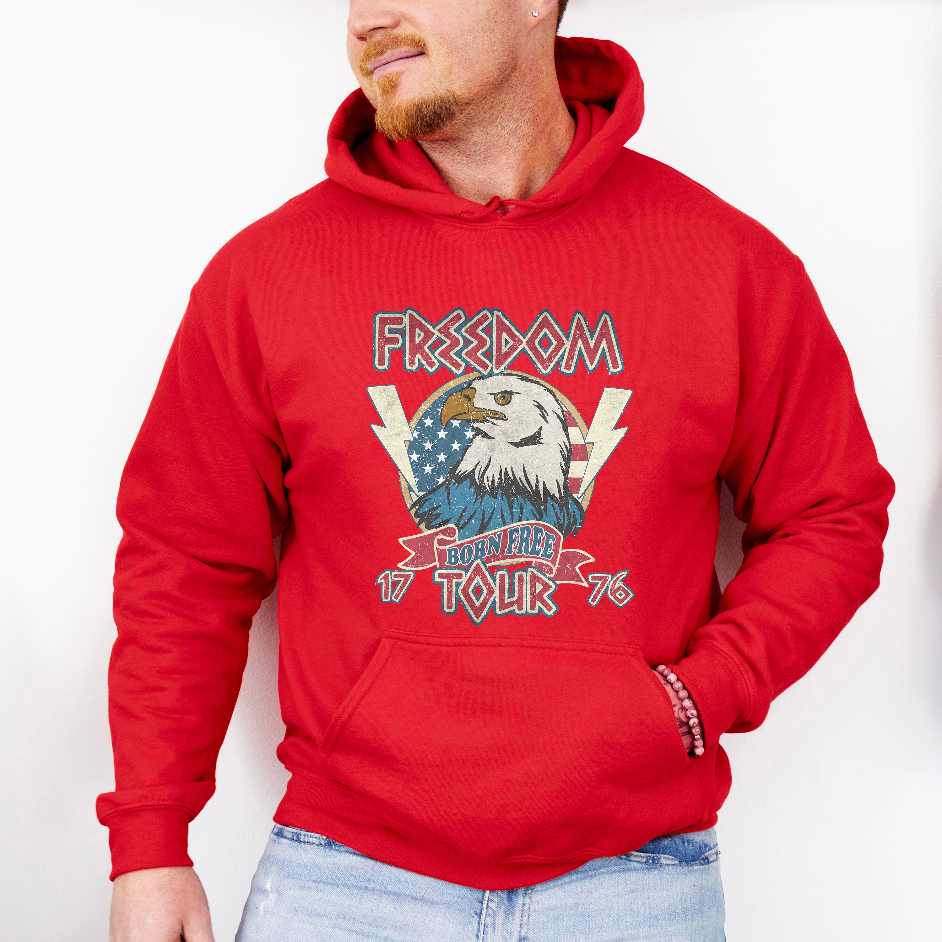 America Ribbon 4Th Of July Unisex Crewneck T-Shirt Sweatshirt Hoodie