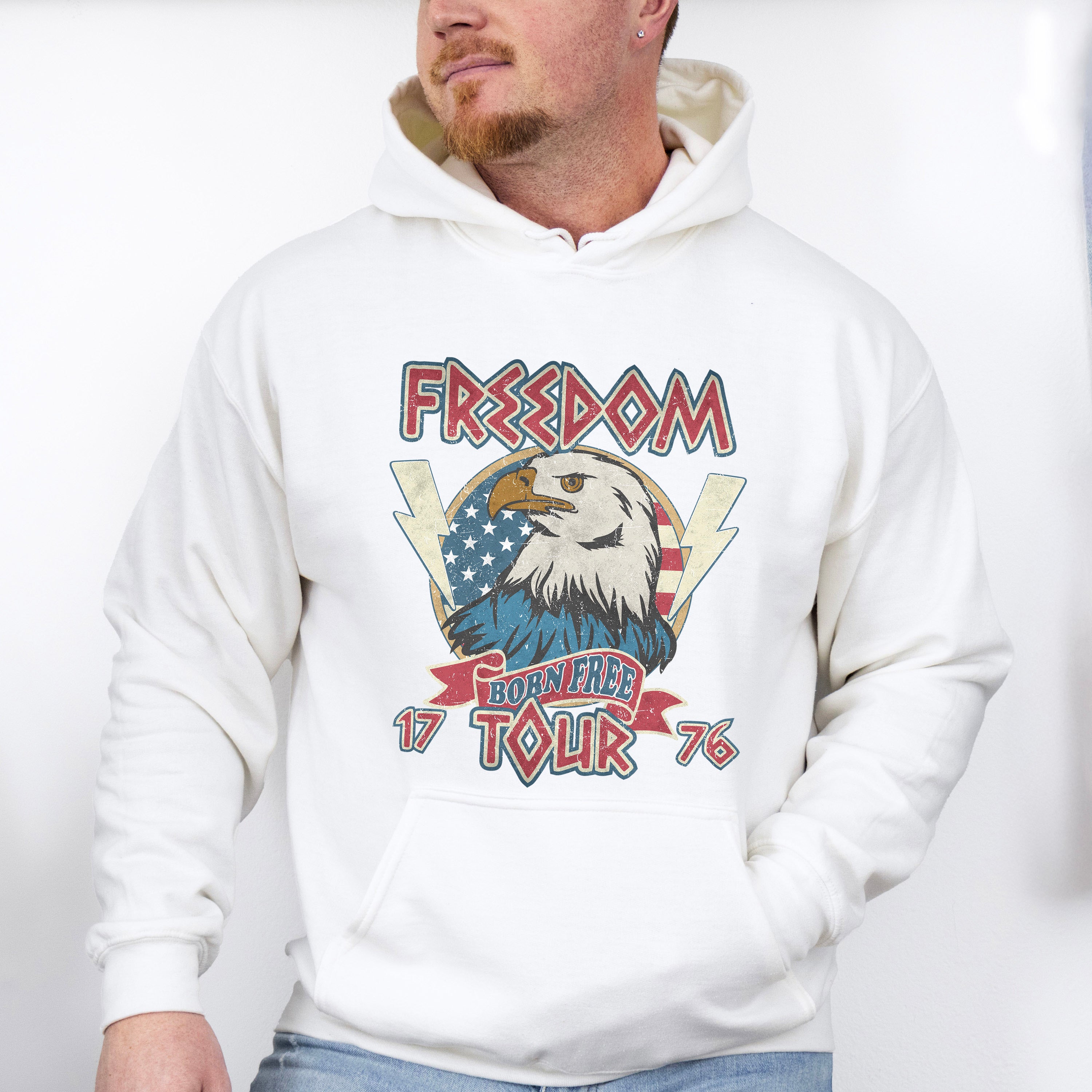 America Ribbon 4Th Of July Unisex Crewneck T-Shirt Sweatshirt Hoodie