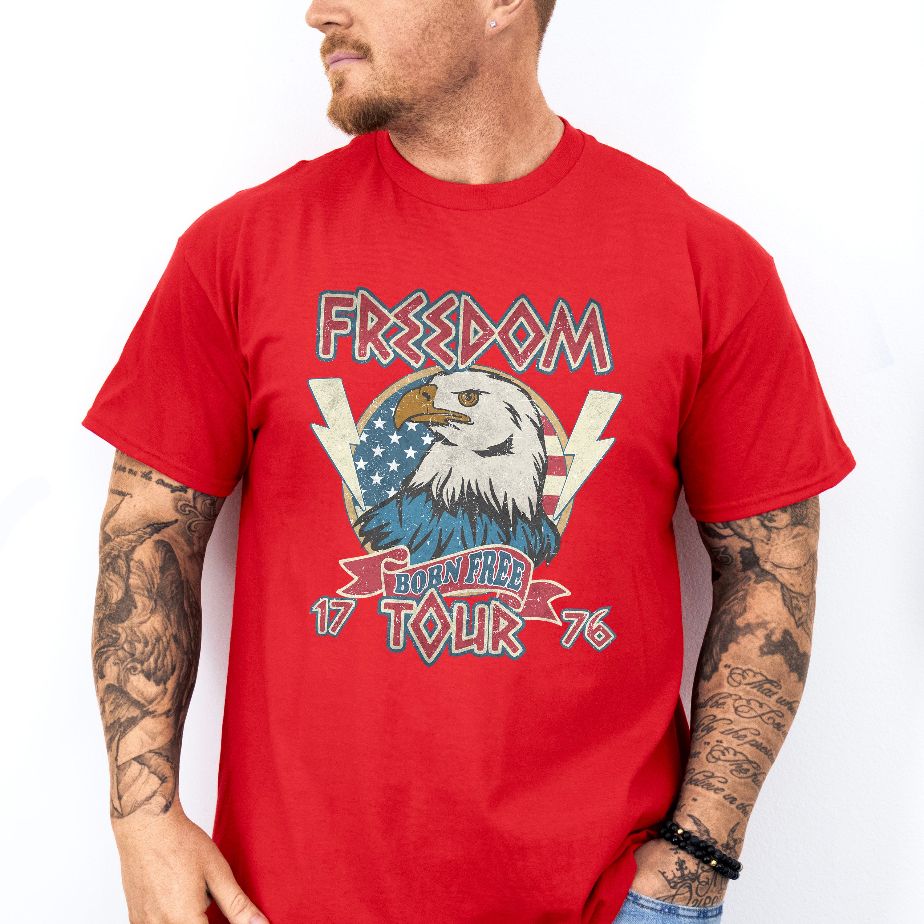 Freedom Born Free Tour - 4th Of July Unisex Crewneck T-Shirt Sweatshirt Hoodie
