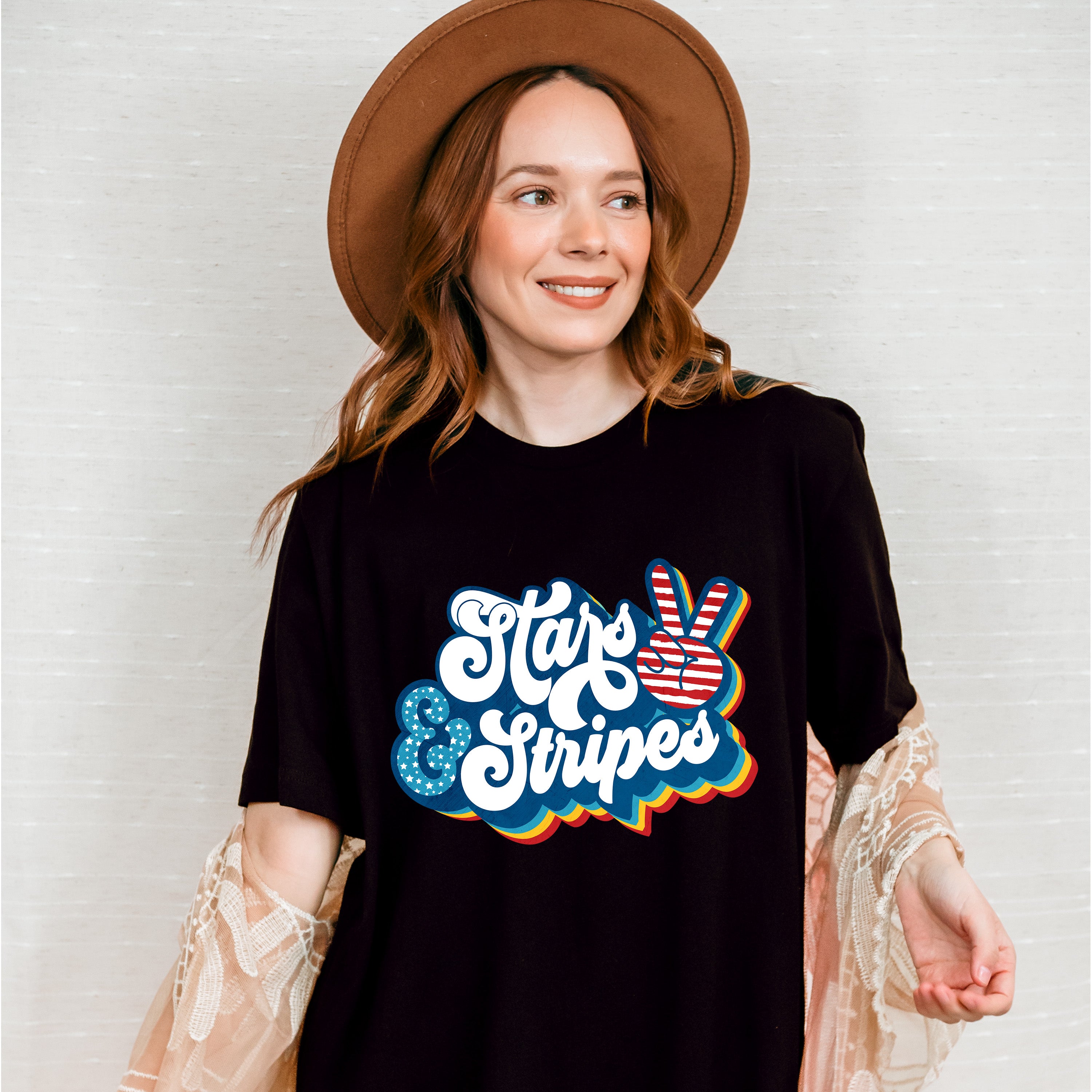 Stars And Stripes Blue Design - 4th Of July Unisex Crewneck T-Shirt Sweatshirt Hoodie