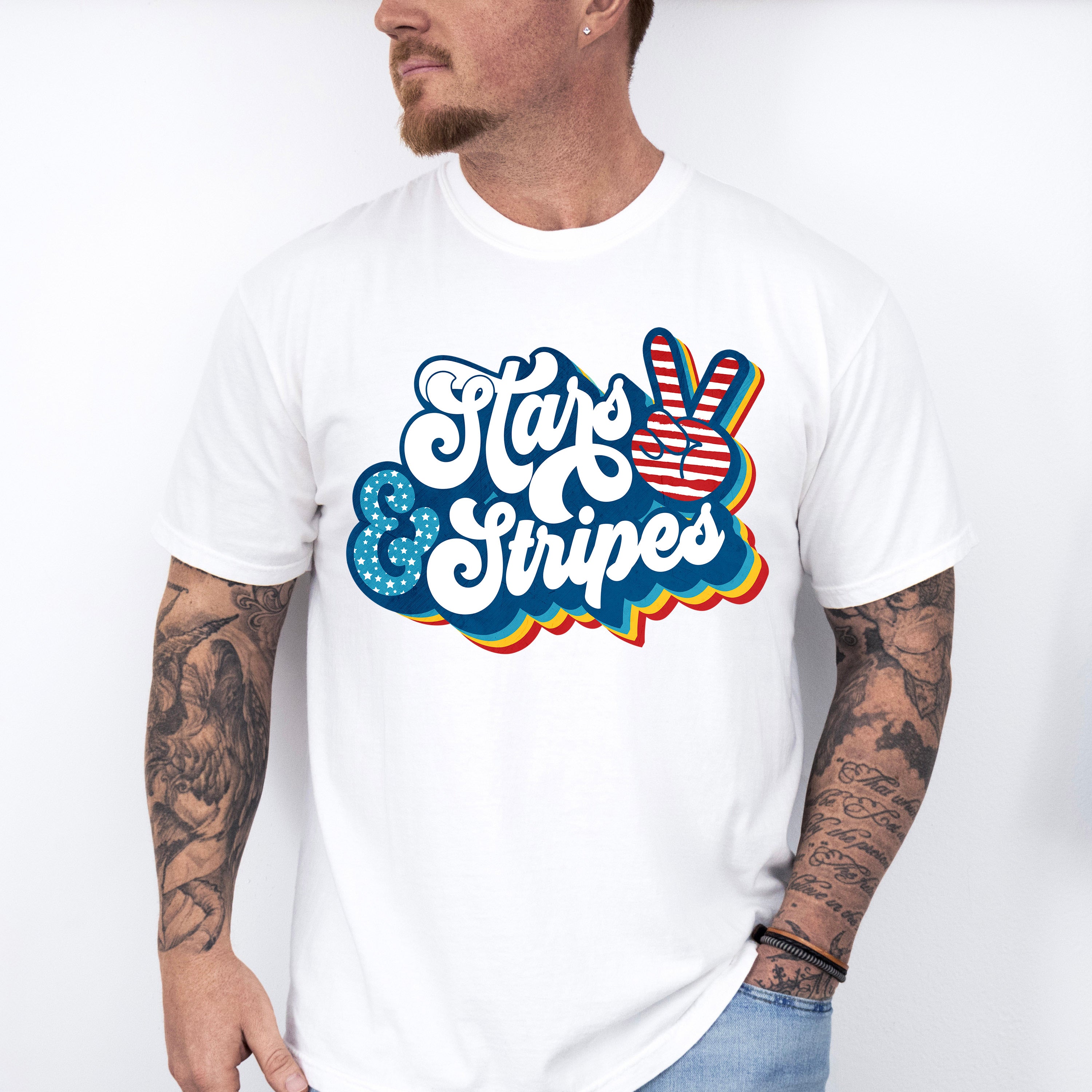 America Ribbon 4Th Of July Unisex Crewneck T-Shirt Sweatshirt Hoodie