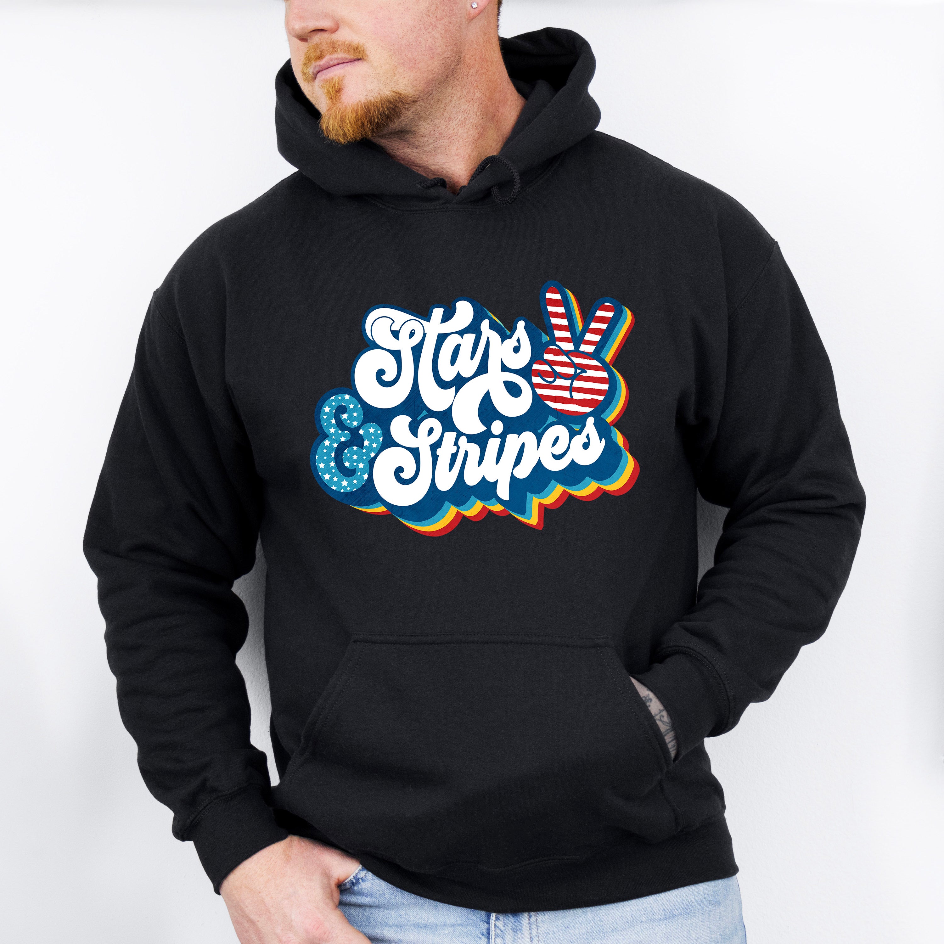 Stars And Stripes Blue Design - 4th Of July Unisex Crewneck T-Shirt Sweatshirt Hoodie