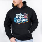 Stars And Stripes Blue Design - 4th Of July Unisex Crewneck T-Shirt Sweatshirt Hoodie