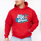 Stars And Stripes Blue Design - 4th Of July Unisex Crewneck T-Shirt Sweatshirt Hoodie