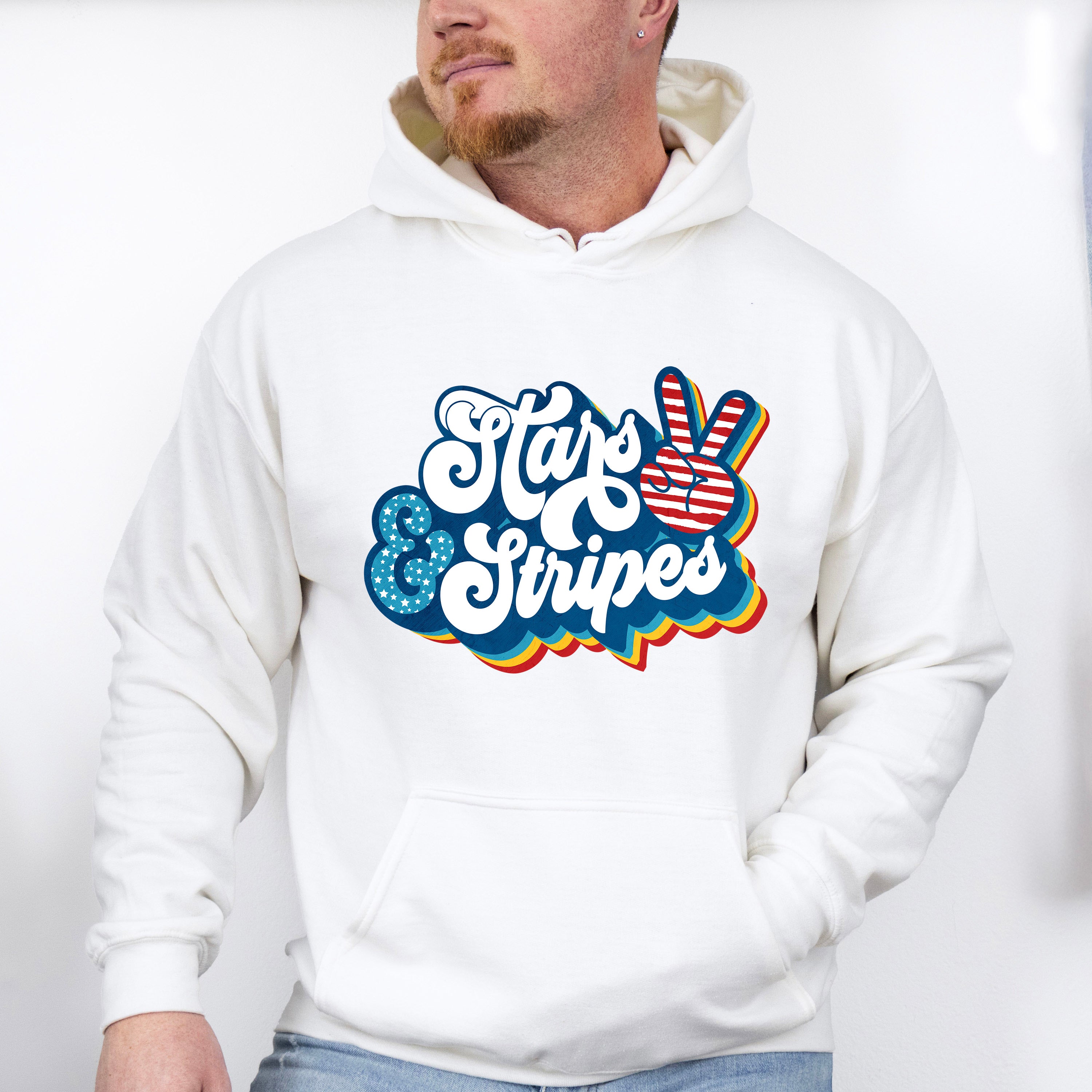 Stars And Stripes Blue Design - 4th Of July Unisex Crewneck T-Shirt Sweatshirt Hoodie