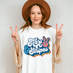 Stars And Stripes Blue Design - 4th Of July Unisex Crewneck T-Shirt Sweatshirt Hoodie