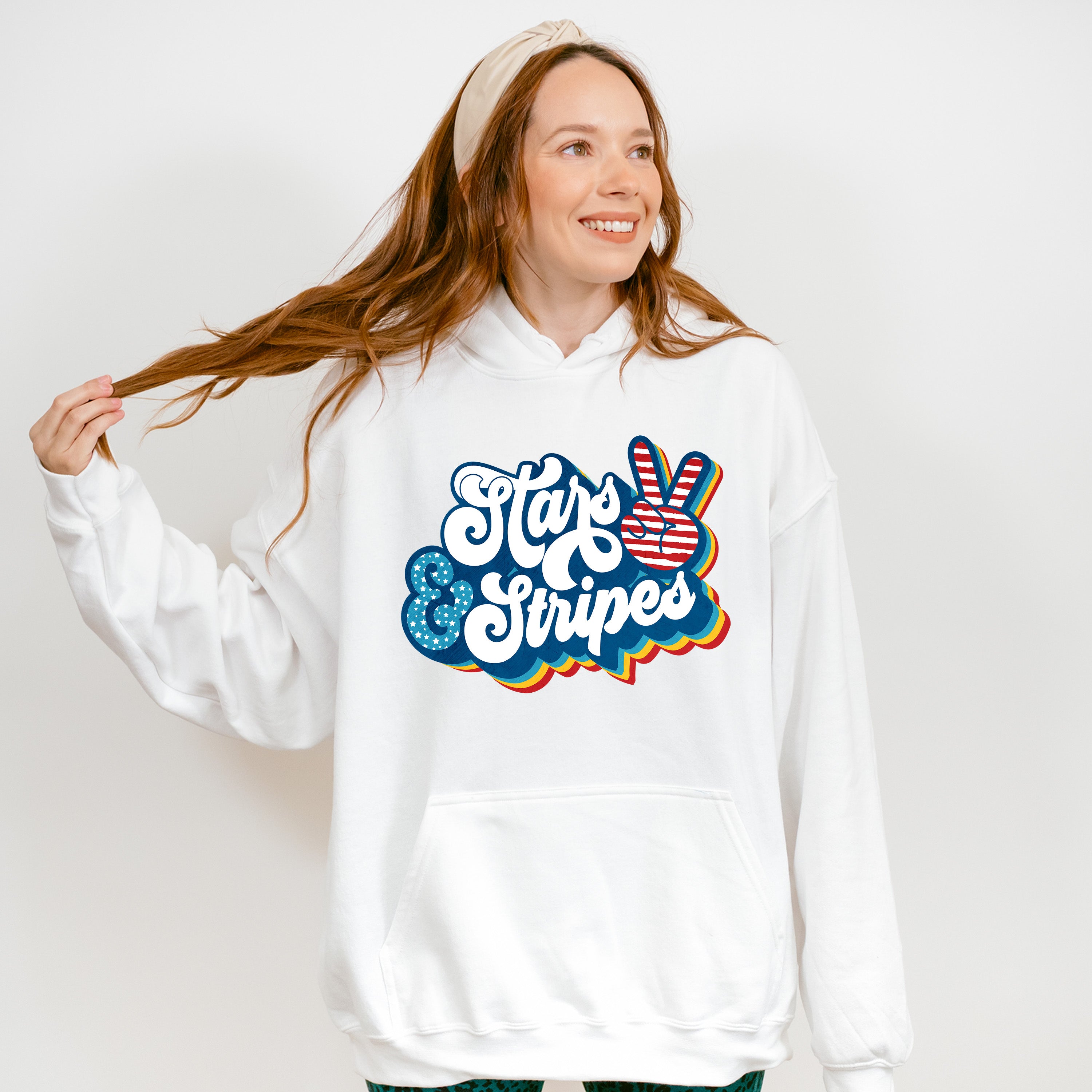 America Ribbon 4Th Of July Unisex Crewneck T-Shirt Sweatshirt Hoodie