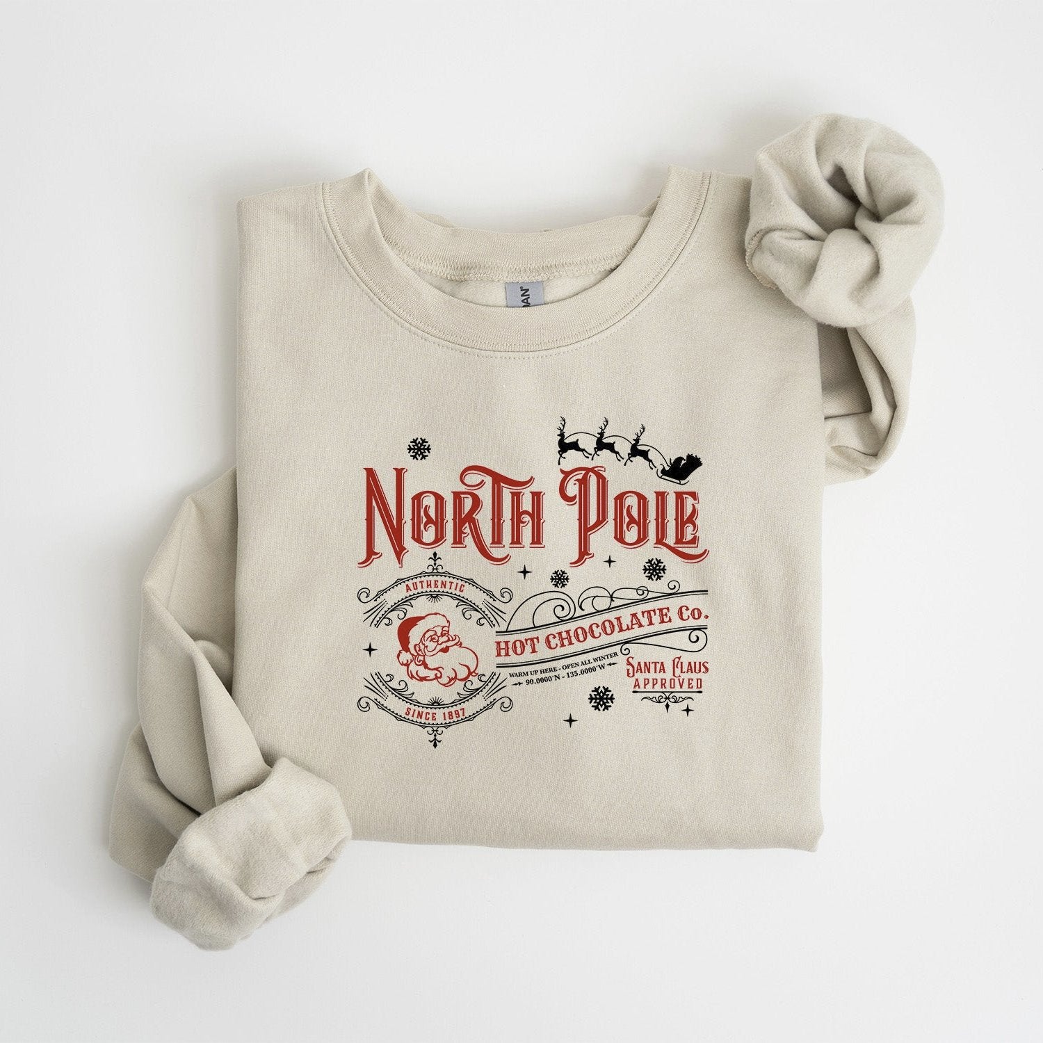 North Pole Hot Chocolate - Christmas Unisex Crewneck T-Shirt Sweatshirt Hoodie