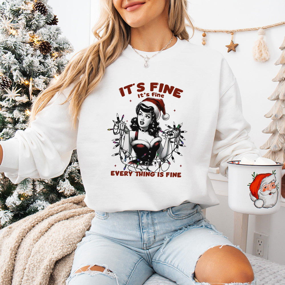 It's Fine Everything Is Fine - Christmas Unisex Crewneck T-Shirt Sweatshirt Hoodie