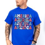 America Ribbon 4Th Of July Unisex Crewneck T-Shirt Sweatshirt Hoodie
