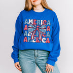 America Ribbon 4Th Of July Unisex Crewneck T-Shirt Sweatshirt Hoodie