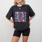 America Ribbon 4Th Of July Unisex Crewneck T-Shirt Sweatshirt Hoodie