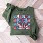 America Ribbon 4Th Of July Unisex Crewneck T-Shirt Sweatshirt Hoodie