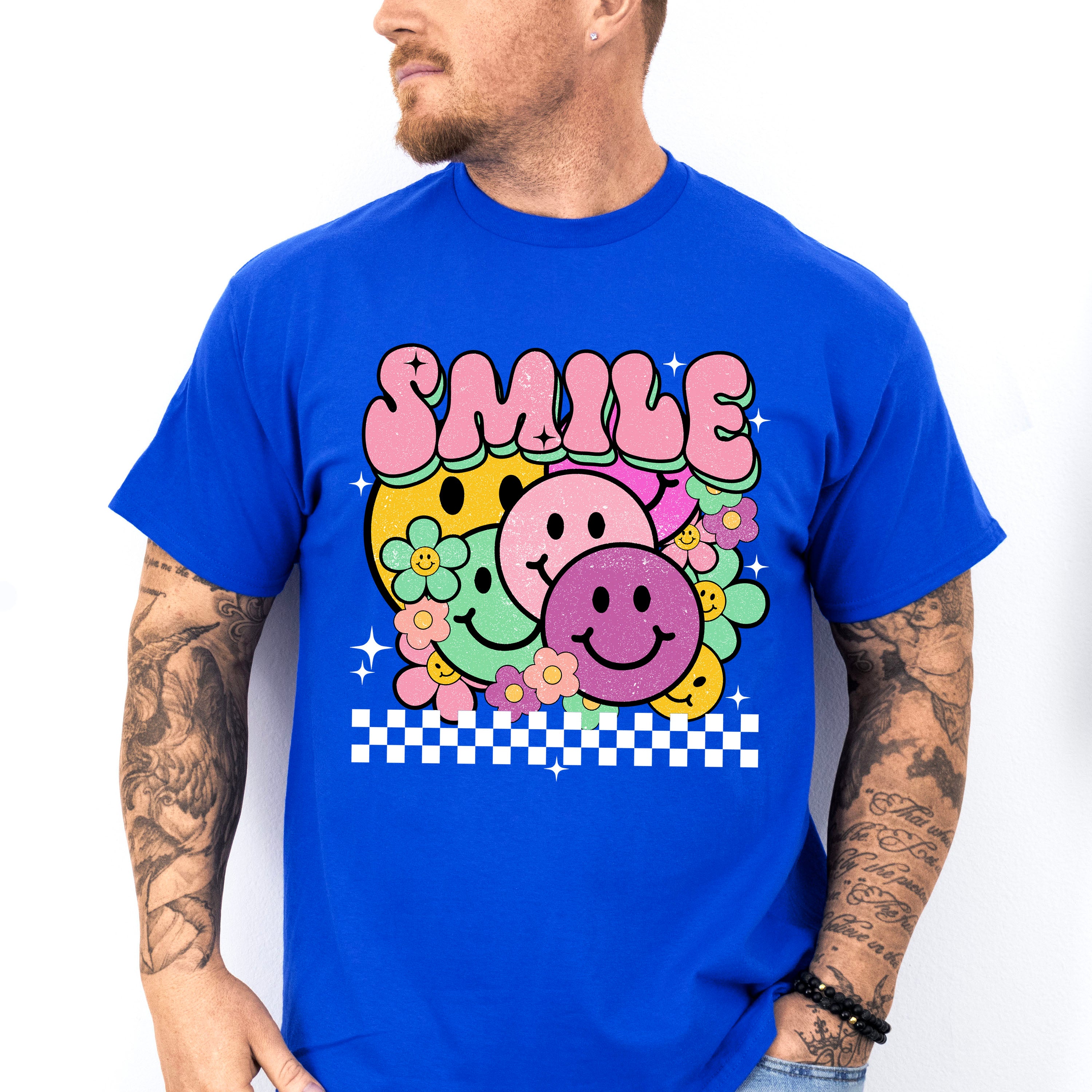 Smile Colorful Smileys - Good Vibes Unisex Crewneck T-Shirt Sweatshirt Hoodie