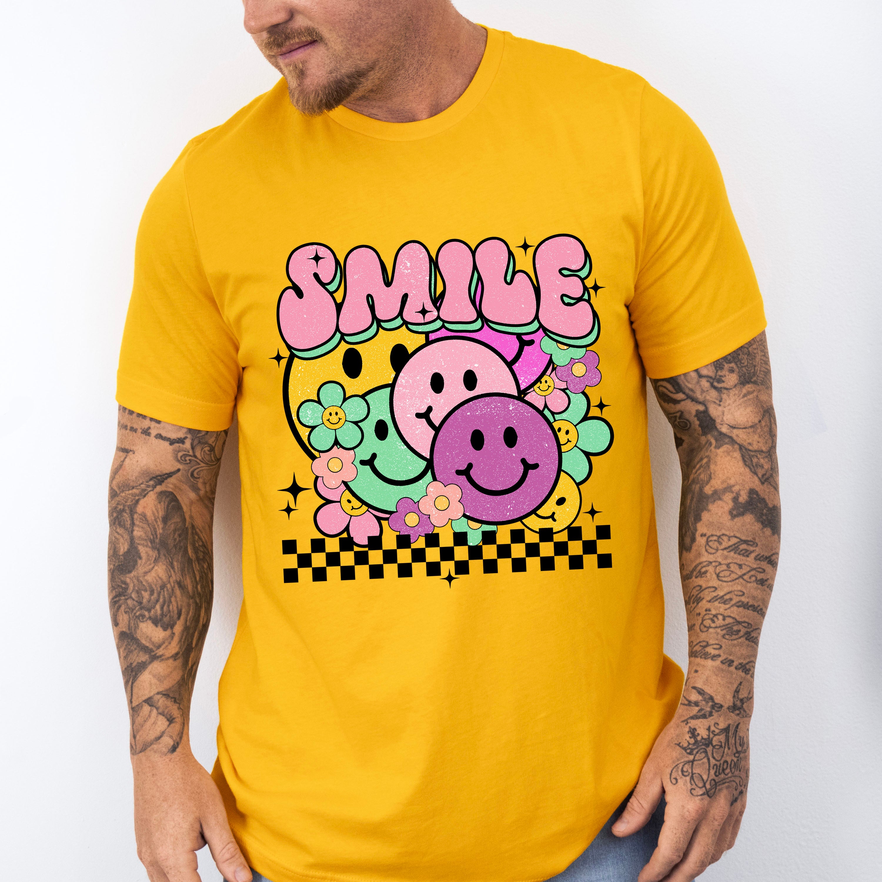 Smile Colorful Smileys - Good Vibes Unisex Crewneck T-Shirt Sweatshirt Hoodie