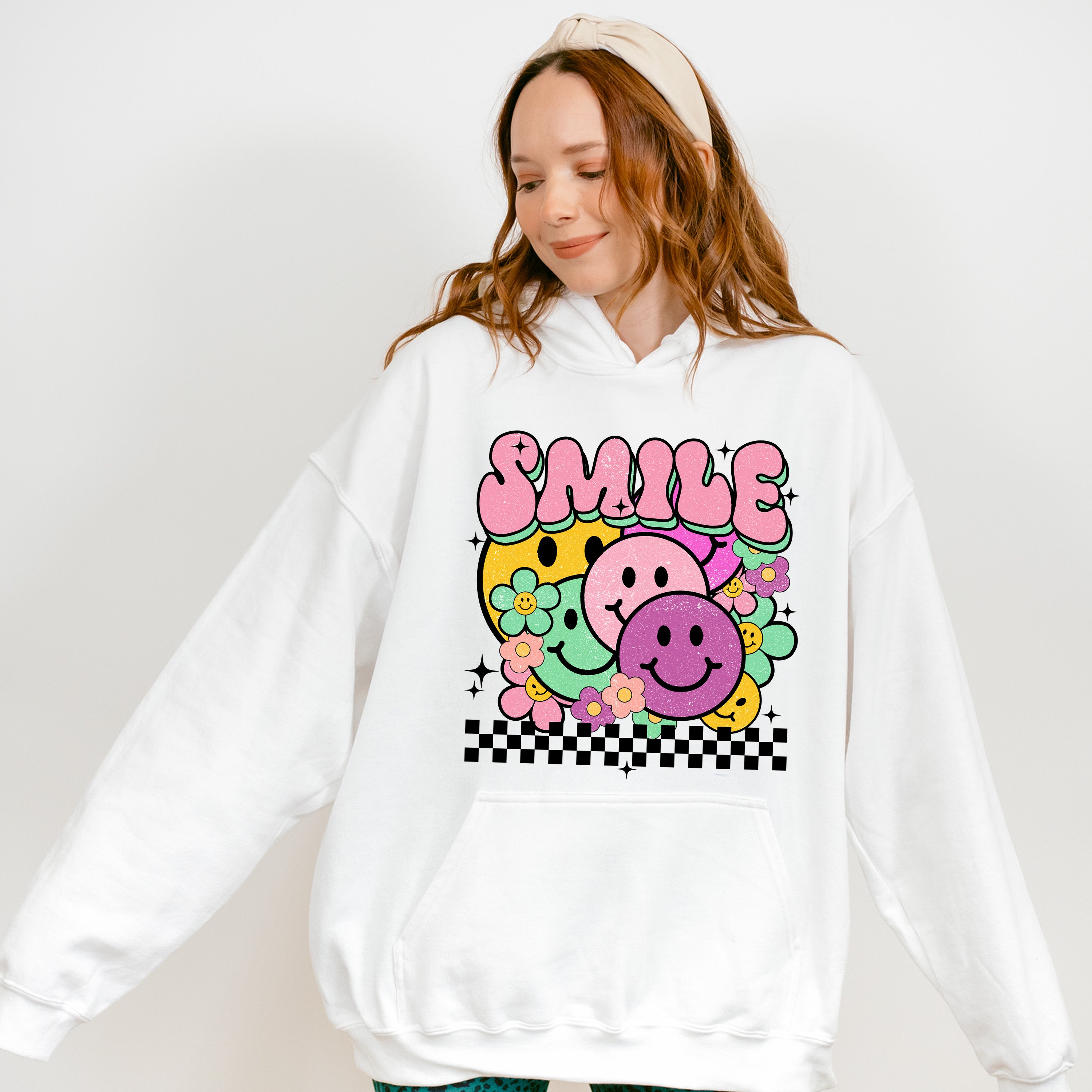 Smile Colorful Smileys - Good Vibes Unisex Crewneck T-Shirt Sweatshirt Hoodie