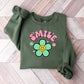 Smile Colorful Flower Design - Good Vibes Unisex Crewneck T-Shirt Sweatshirt Hoodie