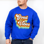 Good Vibes Colorful Design - Good Vibes Unisex Crewneck T-Shirt Sweatshirt Hoodie