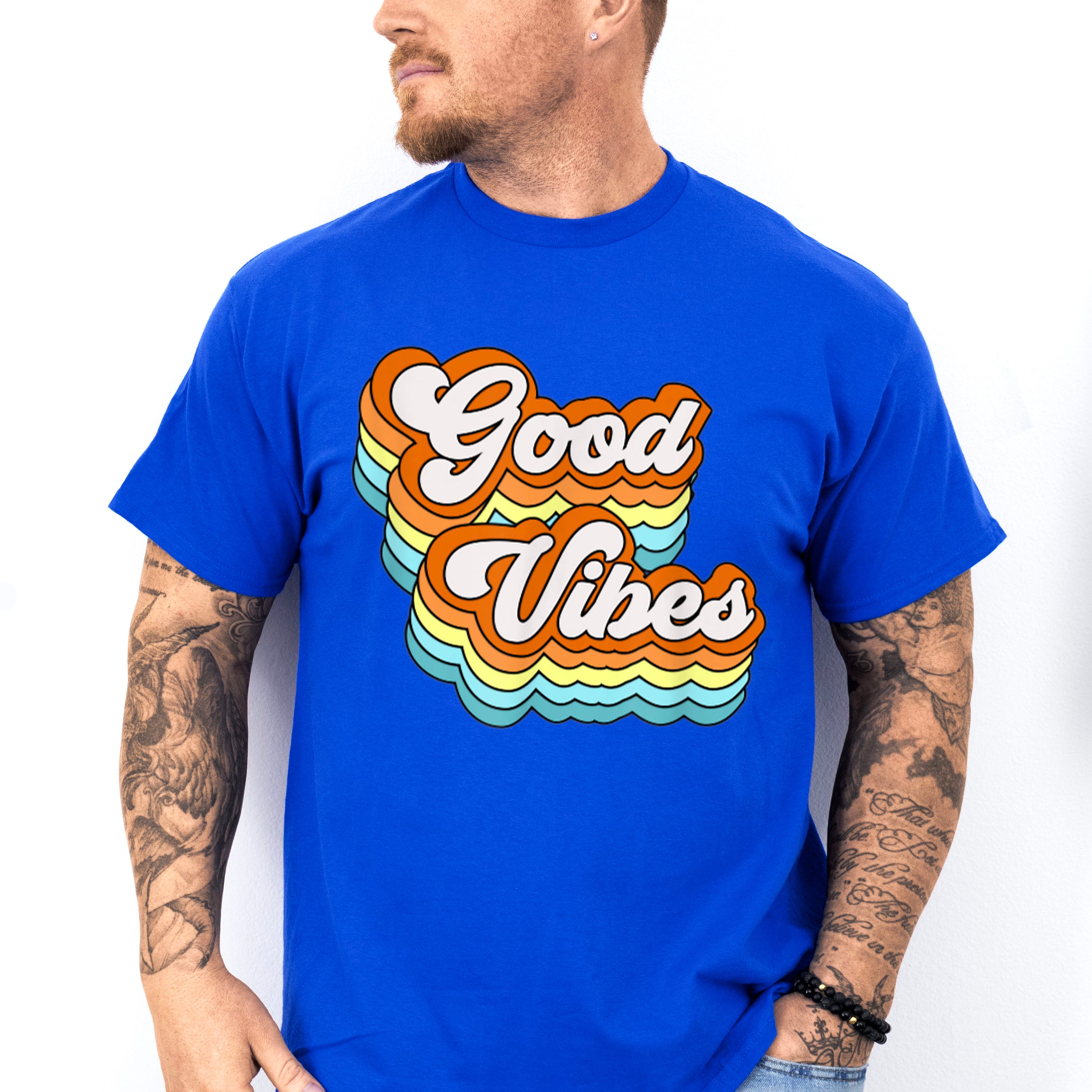 Good Vibes Colorful Design - Good Vibes Unisex Crewneck T-Shirt Sweatshirt Hoodie