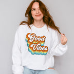 Good Vibes Colorful Design - Good Vibes Unisex Crewneck T-Shirt Sweatshirt Hoodie
