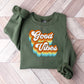 Good Vibes Colorful Design - Good Vibes Unisex Crewneck T-Shirt Sweatshirt Hoodie