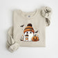 Halloween Ghost Wearing Beanie - Halloween Unisex Crewneck T-Shirt Sweatshirt Hoodie