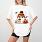 Halloween Ghost Wearing Beanie - Halloween Unisex Crewneck T-Shirt Sweatshirt Hoodie