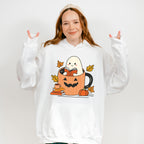 Ghost Reading Book In Mug - Halloween Unisex Crewneck T-Shirt Sweatshirt Hoodie