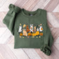 Ghost Cats With Pumpkins - Halloween Unisex Crewneck T-Shirt Sweatshirt Hoodie