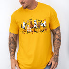 Ghost Cats With Pumpkins - Halloween Unisex Crewneck T-Shirt Sweatshirt Hoodie