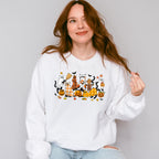 Ghost Cats With Pumpkins - Halloween Unisex Crewneck T-Shirt Sweatshirt Hoodie