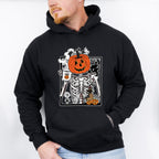 Pumpkin Head Skeleton - Halloween Unisex Crewneck T-Shirt Sweatshirt Hoodie